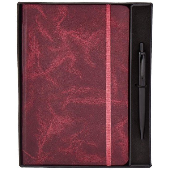 Basics A5 Diary With Ribbon Bookmark & Pen Gift Set