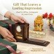Wood Desk Organizer with LED Name Lamp Customized Gift