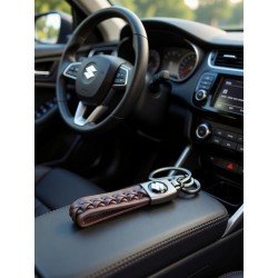 Leather Keychain Compatible With Suzuki Car Key Chain