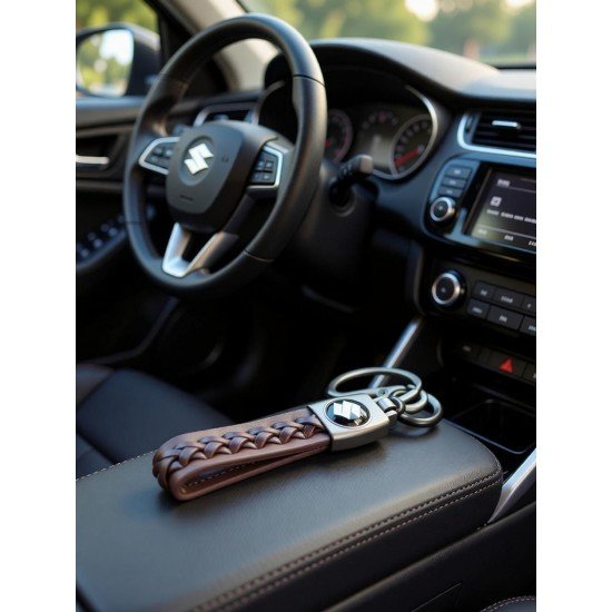 Leather Keychain Compatible With Suzuki Car Key Chain
