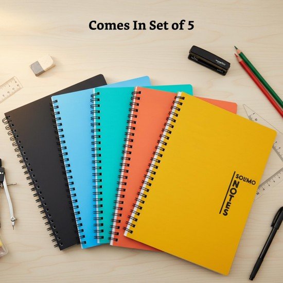 Solimo Notebooks, Spiral-Bound, Lightweight
