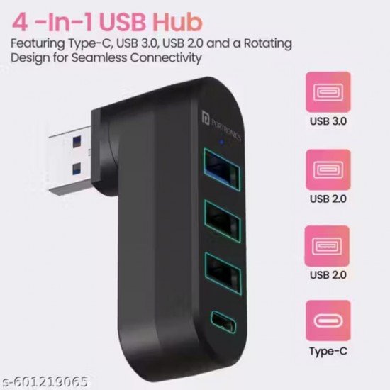 Portronics MPort Spin 4-in-1 USB Hub Dock