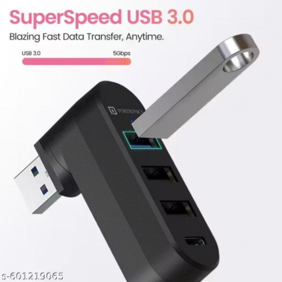 Portronics MPort Spin 4-in-1 USB Hub Dock
