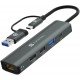 Portronics Mport Edge,5 Ports Superfast Dual USB Hub